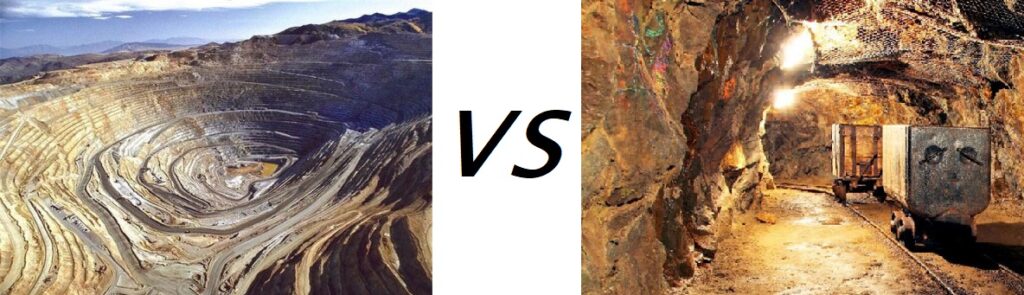 تفاوت ابزارهای استخراج در معادن روباز و زیرزمینی